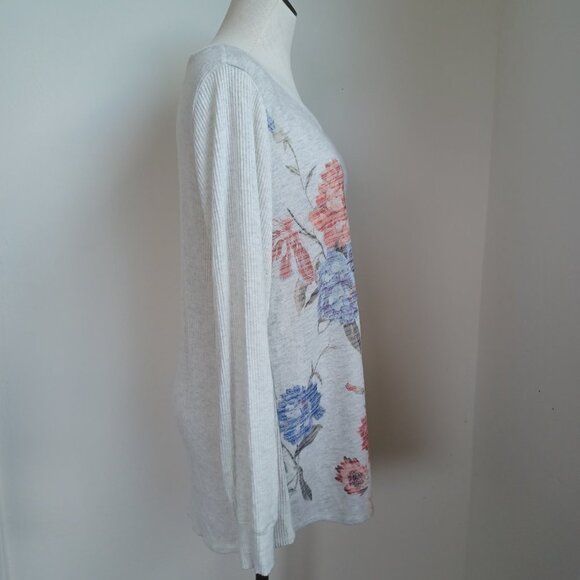 Soft Surroundings Pullover Floral Ribbed Knit Size Medium - Picture 9 of 16